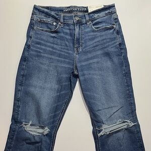 NWT Women’s American Eagle 90s Bootcut Stretch Distressed Jeans, 10 Regular